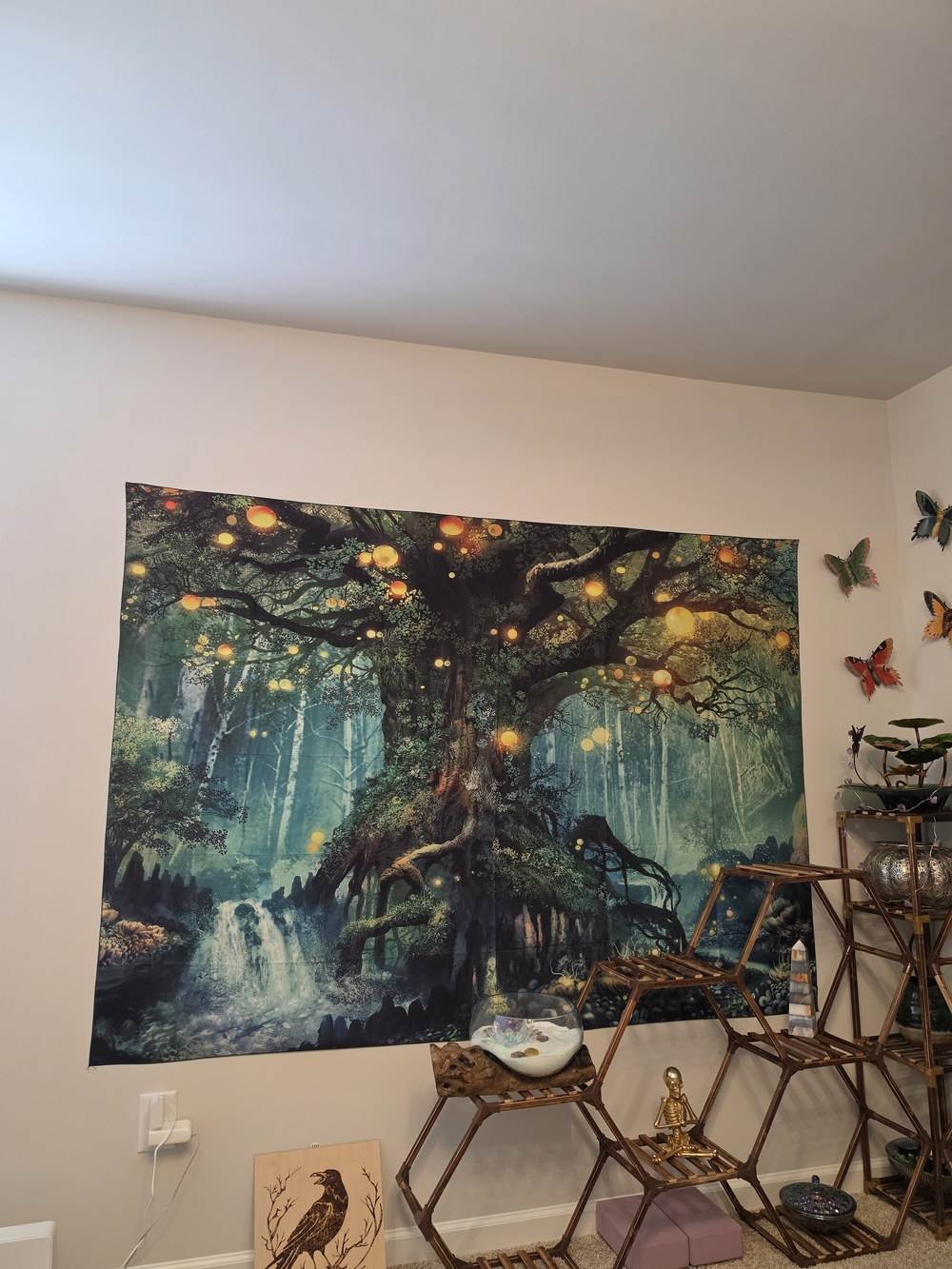 Mystic Forest Tree Wall Tapestry